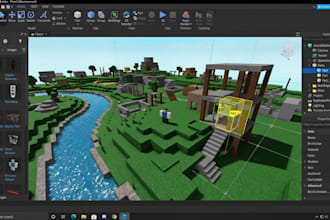 create a roblox game map, environment, on roblox studio