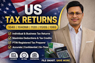prepare and efile US tax returns for individual and business 1040 1065 1120
