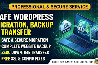 do wordpress migration, backup, and transfer to new hosting