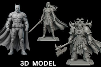 design 3d character 3d print model 3d modeling figurine stl file for 3d printing