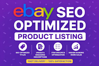 do ebay SEO optimized product listings , ebay product listing