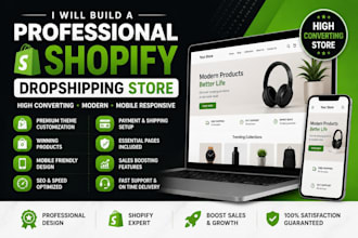 set up a complete shopify dropshipping business