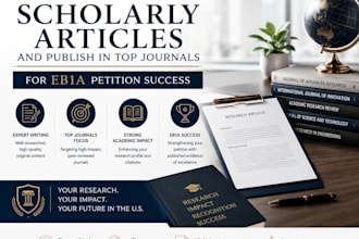write scholarly article and publish in top journals for eb1 a petition success
