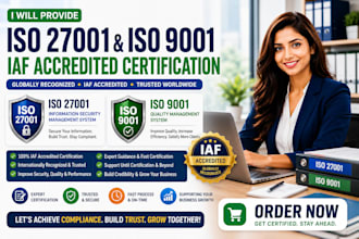 provide iso 27001 and 9001 iaf accredited certification