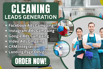 cleaning leads, cleaning facebook ads, cleaning google ads, cleaning video ads