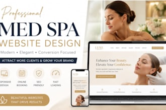 design a professional med spa website for aesthetic clinic and beauty business