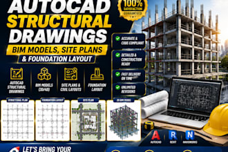 design autocad structural drawings bim models site plans and foundation layout