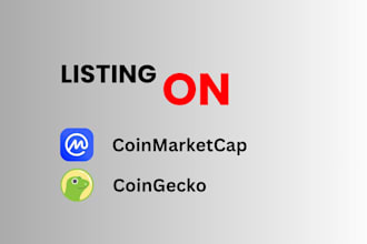 list your token and coin on coinmarketcap or coingecko