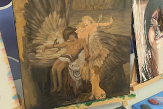 create baroque style paintings in paper or canvas