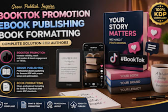 do booktok promotion, ebook publishing, book formatting