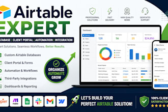 be airtable expert for database, client portal, automation and integration
