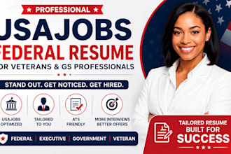 write a usajobs federal resume for veterans and gs professionals