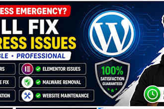 repair wordpress errors and bug with elementor