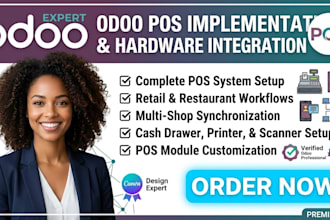 setup odoo pos point of sale retail restaurant shop hardware expert developer