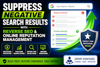 suppress negative search results with reverse seo, online reputation management