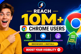 reach 10m chrome users, download chrome extension promotion browser plus install