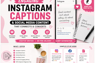 write engaging instagram captions and social media content