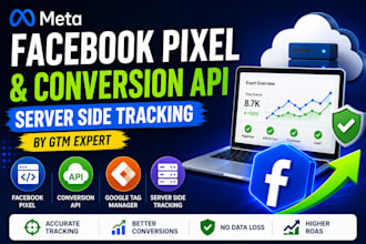 setup facebook pixel conversion API, server side tracking, fix meta pixel by GTM
