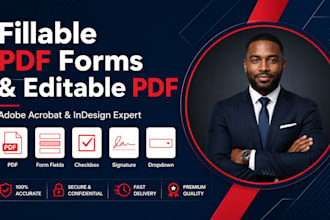 create interactive fillable PDF forms, editable PDF file, in acrobat or indesign