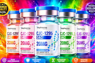 do product label for peptide sarm peptide vial label and supplement label design