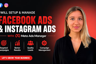 setup and manage facebook ads campaigns and instagram ads with meta ads manager