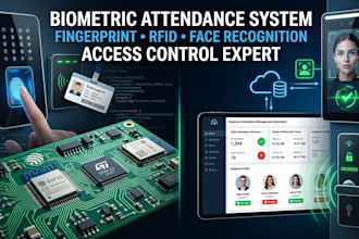 design biometric attendance, fingerprint rfid, and access control systems