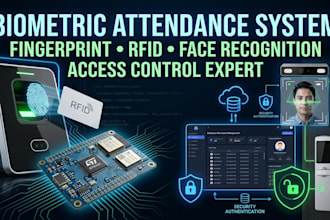 design biometric attendance, fingerprint rfid, and access control systems