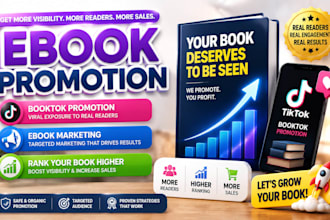 do ebook promotion, booktok promotion, ebook marketing to rank book higher
