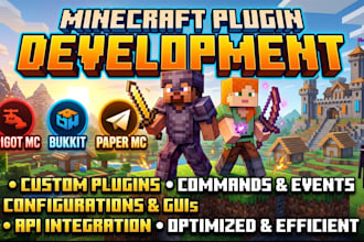 develop custom minecraft spigot, bukkit and paper plugins