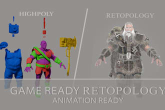 create clean game ready retopology for characters and assets