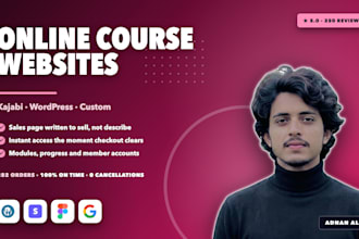 build an online course website with membership and checkout