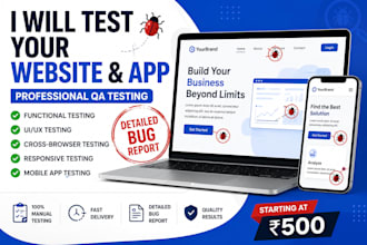 do professional website testing with a detailed bug report