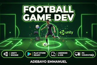 develop custom unity 3d football sports game