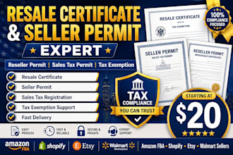 obtain resale certificate, reseller permit, seller permit, sales tax exemption