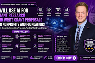 use ai for grant research and write grant proposal for nonprofits and foundation