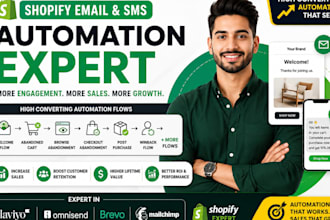 setup shopify klaviyo omnisend brevo malichimp SMS email automation flows