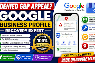 recover and reinstate denied google business profile appeal gmb suspension