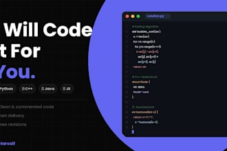 do python, cpp and java programming assignments and projects