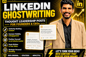 ghostwrite linkedin posts for founders, ceos and tech leaders