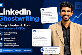 ghostwrite linkedin posts for founders, ceos and tech leaders