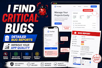 do manual testing functional testing and create professional bug reports