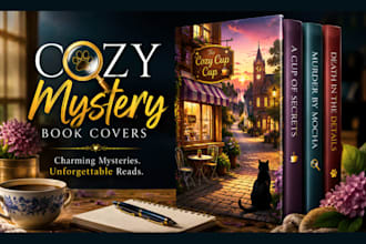 design a cozy mystery book cover for amazon KDP