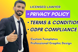 draft gdpr privacy policy and data protection documents as privacy policy lawyer