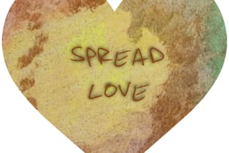 create artistic and unique logo on custom hand painted background