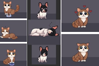 create custom cute pixel art animation and twitch alerts