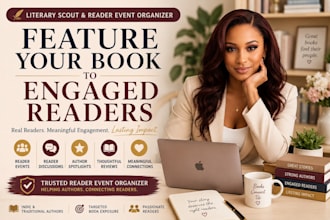 feature your book to engaged readers through curated reader events