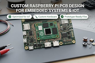 design custom raspberry pi pcb boards for embedded systems and iot project