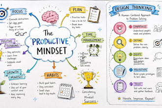 create sketchnote, visual notes, doodle infographic and infographic design
