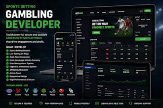 develop a custom sportsbook betting website and platform