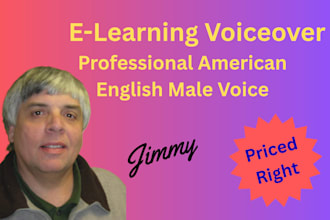 do an elearning voiceover with an american male voice